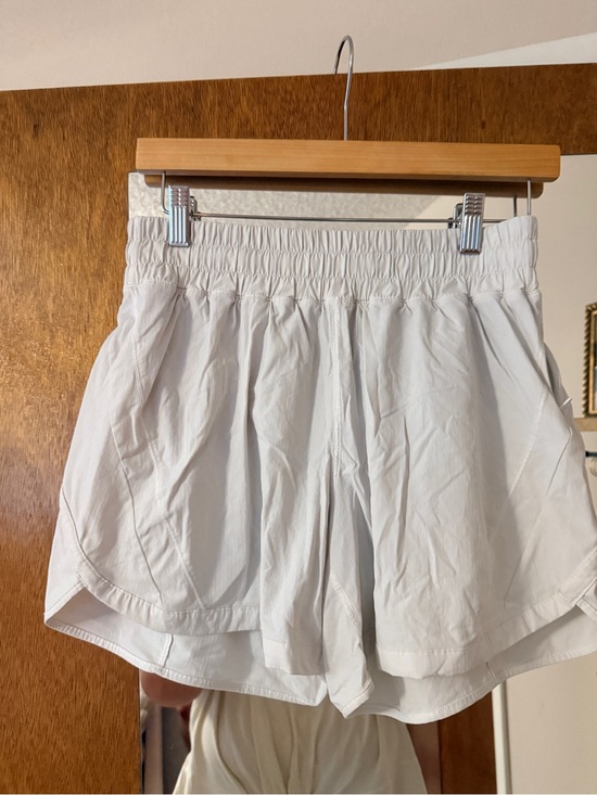 lululemon athletica Pants - Lululemon Track That High-Rise Lined Short 5” White Size 8